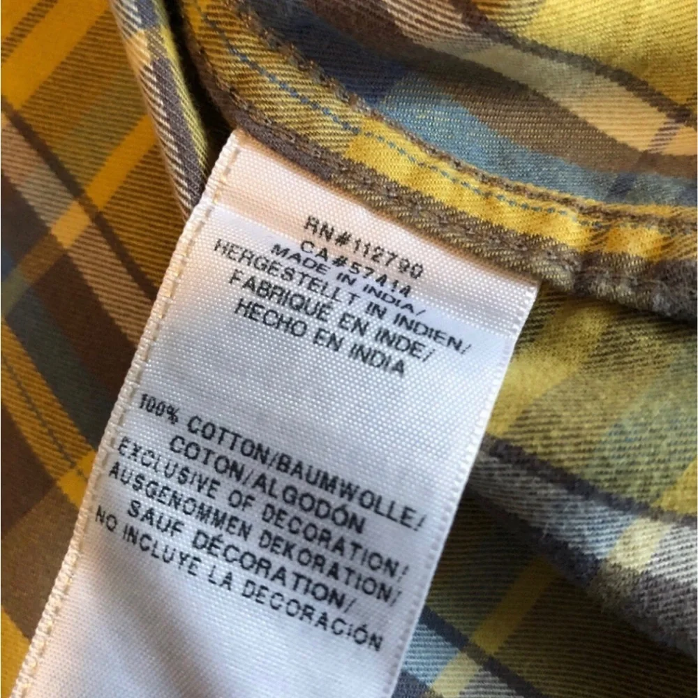 Vintage True Religion Multicolor Check Short‎ Sleeve Western Shirt Men size 2XL